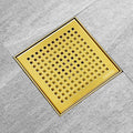 Neodrain 6 in Brushed Brass Square Shower Drain by Neodrain