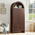 71" Tall Arched Kitchen Pantry, Wood Kitchen Storage Cabinet by Unknown