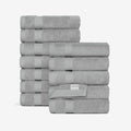 SALBAKOS 100% Turkish Cotton Washcloth Set of 12 13x13 inch | Heirloom Quality by SALBAKOS