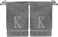 Monogrammed Hand Towel, Personalized Initial Gift, Extra Absorbent 100% Turkish by BareCotton