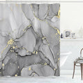 Grey Marble Shower Curtain, Modern Abstract Fabric Shower Curtains by BayNook