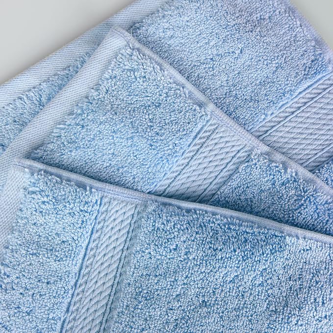Superior Egyptian Cotton Pile 8 Piece Towel Set, Includes 2 Bath, 2 Hand - Image 7