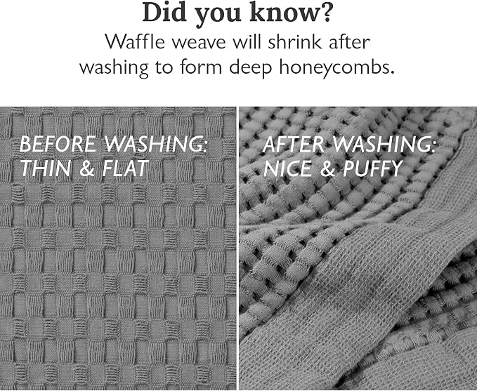 GILDEN TREE Waffle Towel Set Quick Dry Thin | 2 Bath Towels | 2 Hand Towels | 2 - Image 8