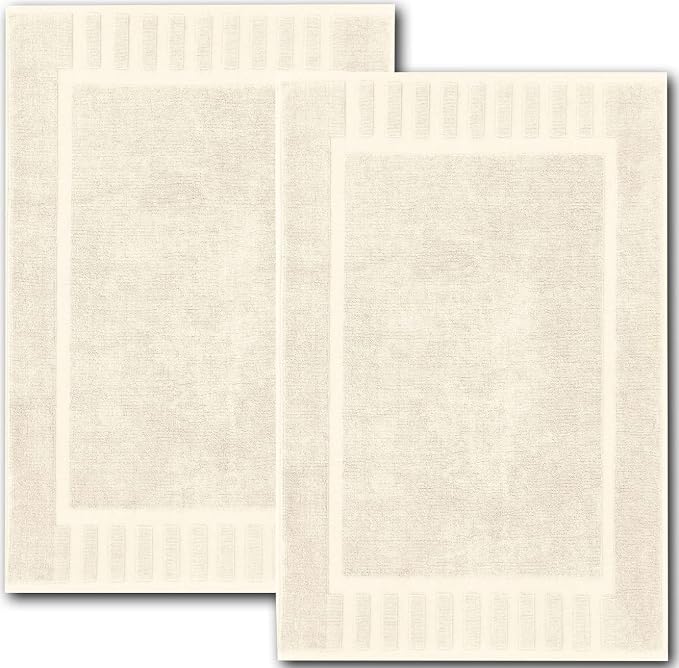 White Classic Luxury Bath Mat Floor Towel Set by WhiteClassic
