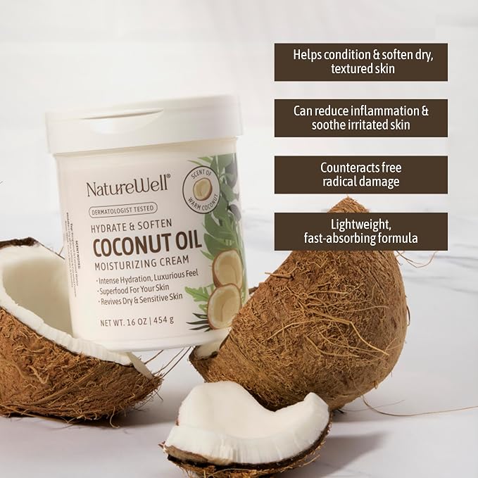 NATURE WELL Hydrate & Soften Coconut Oil Moisturizing Cream - Image 3