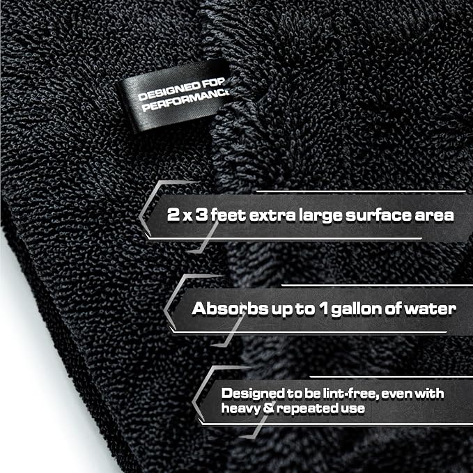 Blackline 24"x36" Twisted-Loop Car Drying Towel, Streak Free, Lint Free - Image 5