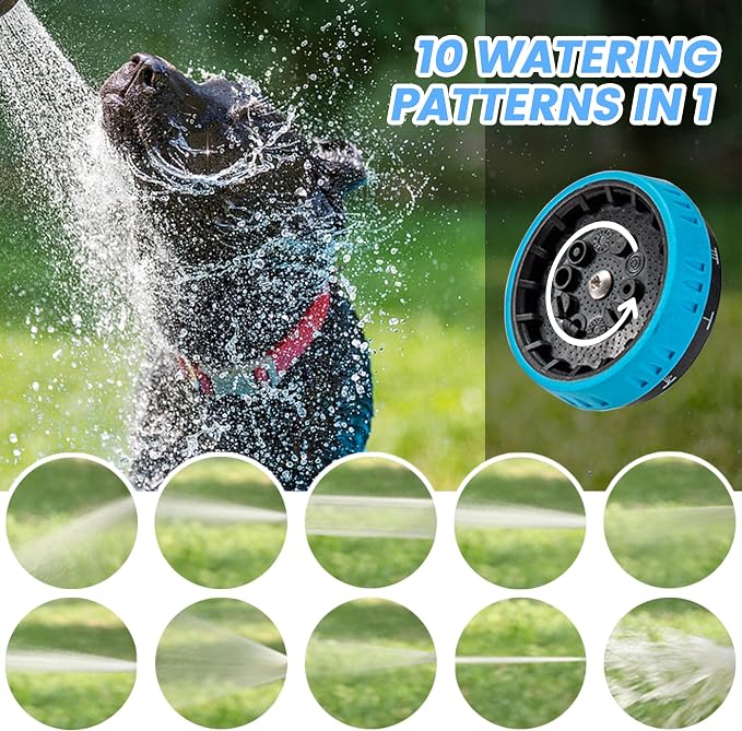 Dog Wash Hose Attachment, 10-in-1 Spray Mode Pet Shower Soap Sprayer - Image 4