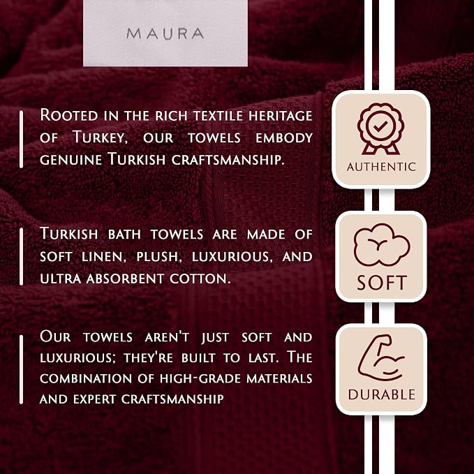 MAURA 6-Pack Premium Turkish Washcloth Set - Image 2