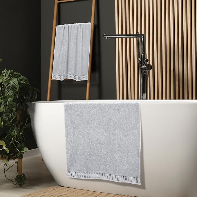 Cotton 2 Pack Oversized Bath Towel Set 28x55 inches, Large Bath Towels - Image 4