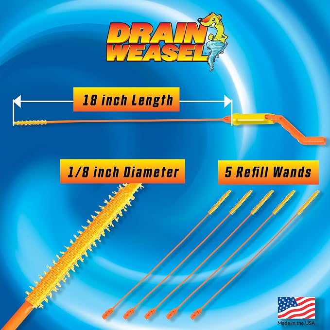 FlexiSnake Drain Weasel Sink Snake Hair Clog Remover Tool, Bathtub Cleaner - Image 7