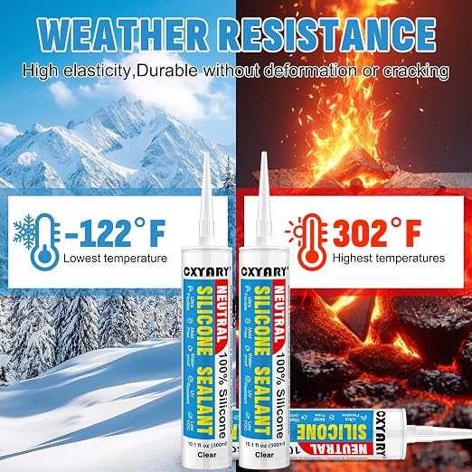 Silicone Caulk & Sealant Clear, 6 Pack - Image 8