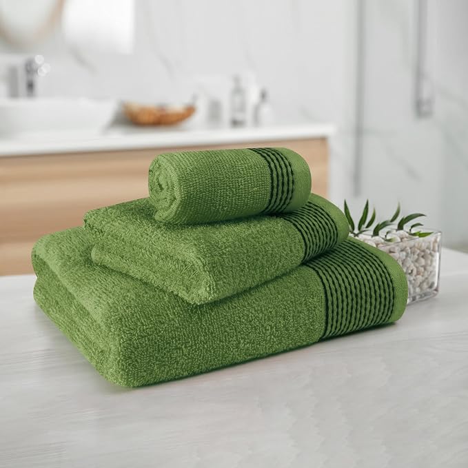 Belizzi Home Ultra Soft 3 Pack Cotton Towel Set, Contains a Bath Towel 28x55 - Image 2