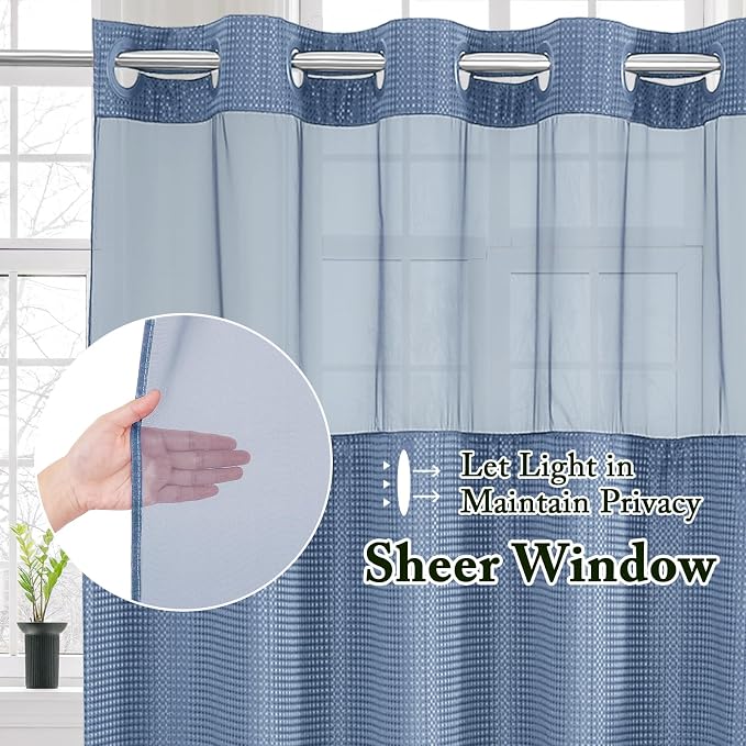 Gibelle Stall Small Shower Curtain 36x74, Waffle Weave Shower Curtain - Image 2
