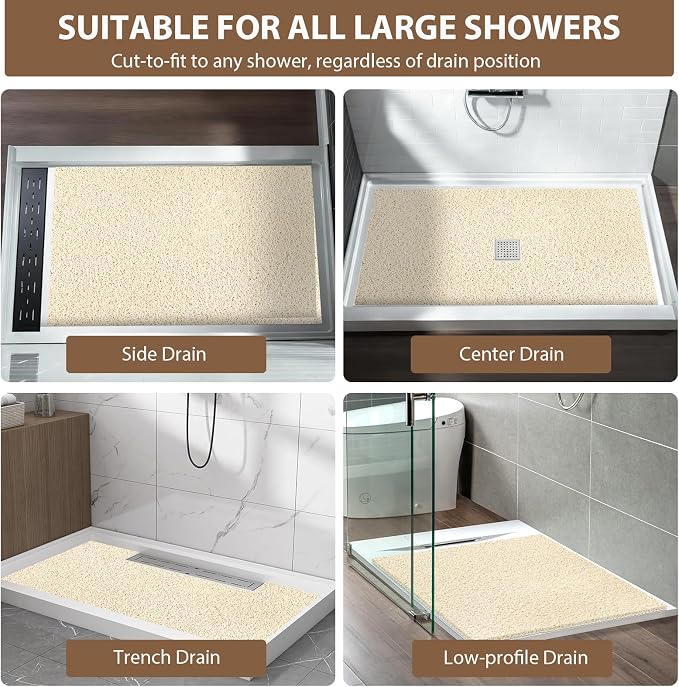 Shower Mat Non Slip: 47.2 x 31.5 Inch Extra Large Shower Mats - Image 8