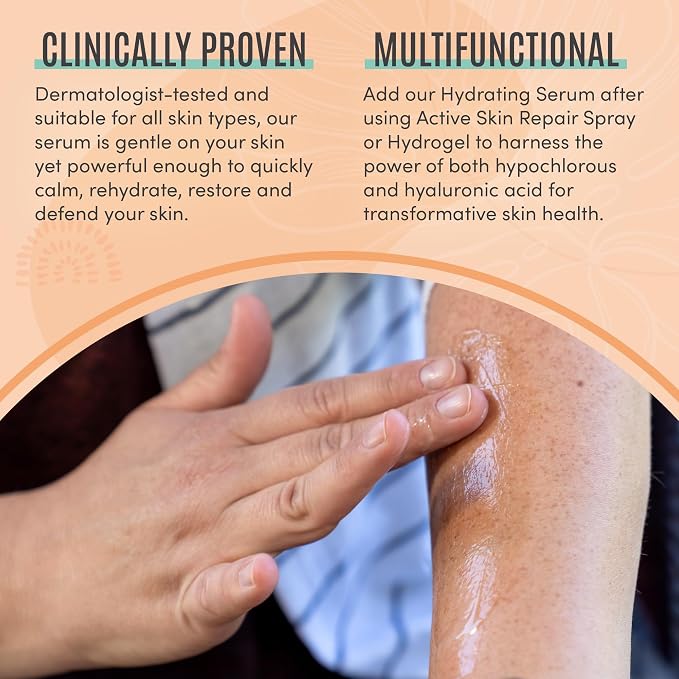 Active Skin Repair Face and Body Hydrating Serum, EWG Certified Hyaluronic Acid - Image 3