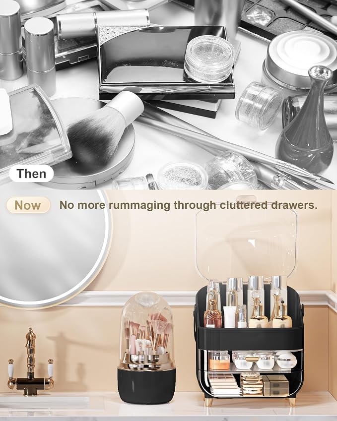Makeup Organizer, Skincare Holder Bathroom Counter Organizer, Storage Box - Image 5