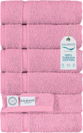 SALBAKOS 100% Turkish Cotton Hand Towel Set of 6 16x30 inch | Heirloom Quality by SALBAKOS