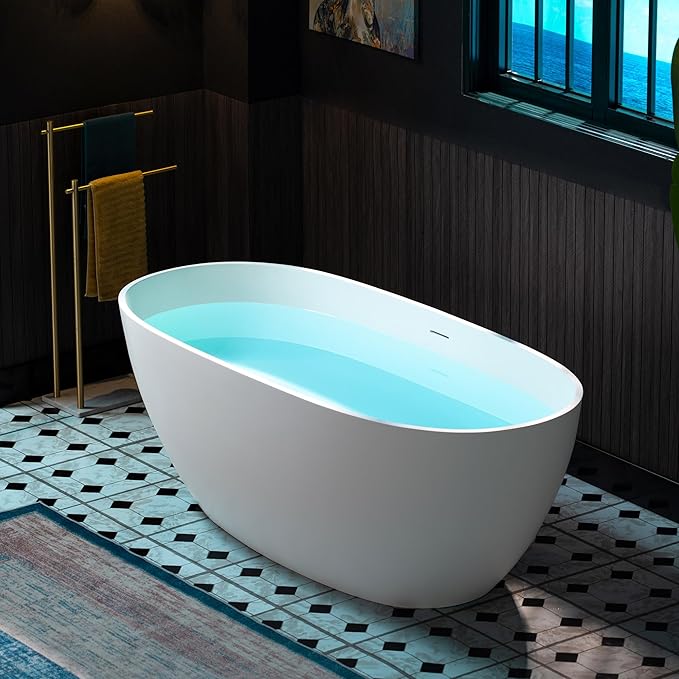 WOODBRIDGE 63" L x 28.35" W Stone Resin Luxury Contemporary Solid Surface - Image 5