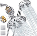 Dual Filtered Shower Head Showerhead 79" Hose Handheld Sprayer Combo, by Luxau