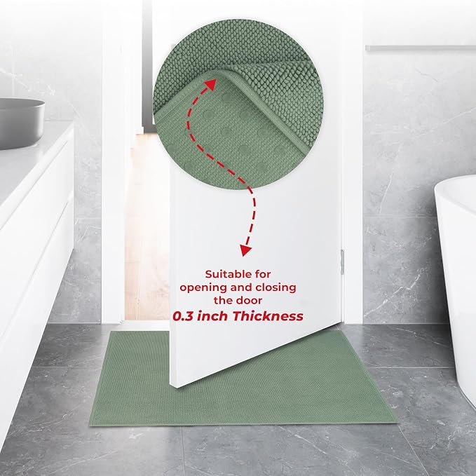 American Soft Linen Bath Rug, 17 in 24 in 100% Cotton Bath Mats Rugs - Image 7