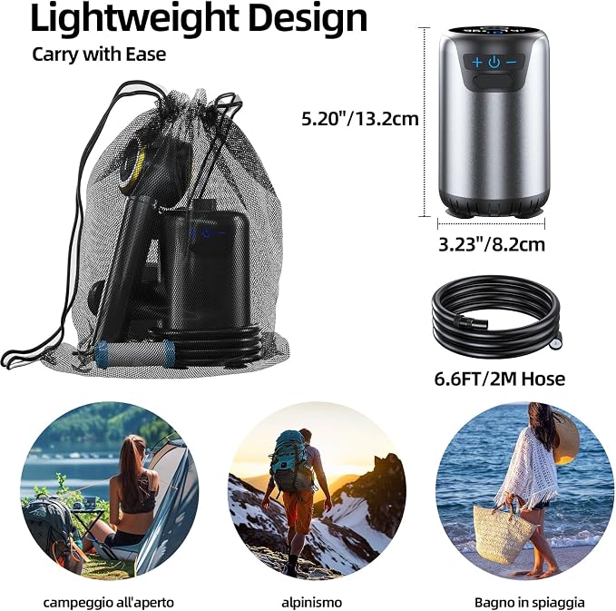 Portable Shower for Camping, 8000mAh Rechargeable Camping Shower - Image 5