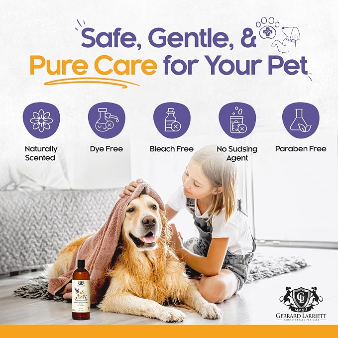 Dog Shampoo and Conditioner De-Stress Lavender & Chamomile 16 Fl Oz Dog Shampoo - Image 5