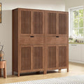 Set of 2 Rustic Brown 69" Tall Farmhouse Storage Cabinet by BVIUNTWOHOME