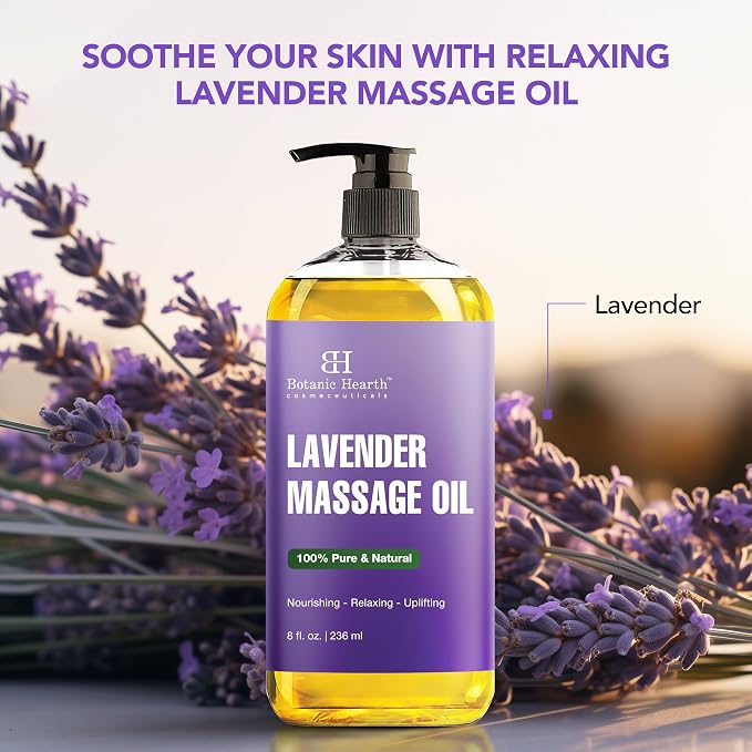 Lavender Massage Oil with Pure Lavender Oil Skin Tightening Massage Oil - Image 4
