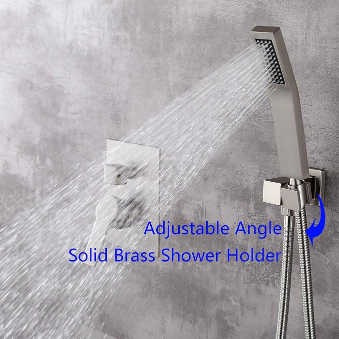 SHAMANDA Rainfall Shower System, Bathroom Luxury 10-Inch Rain Shower Head and - Image 6