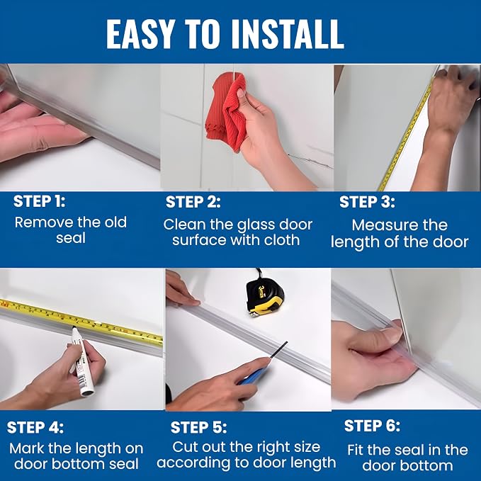 KC Hardware Frameless Shower Door Bottom Seal Strip - Image 4
