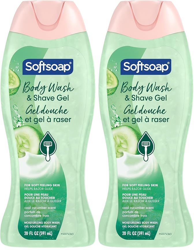 Softsoap Moisturizing Body Wash and Shave Gel, Cool Cucumber Scent, 20 fl oz by Softsoap
