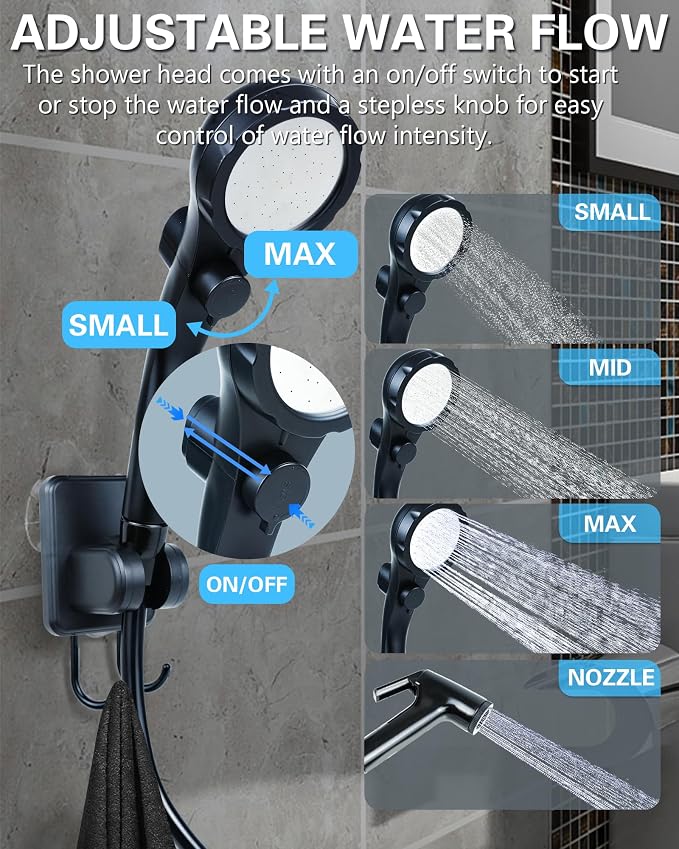 Beviliu Portable Shower for Camping, 6000mAh Rechargeable Camping Shower - Image 5