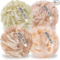 Loofah for Women, XL Large Loofah 75g 4 Pack, Bath Sponge Soft Mesh Shower by MTDLYICE