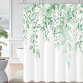 Gibelle Extra Long Shower Curtain 72 x 84, Tall Mint Green Floral Shower Curtain by Gibelle