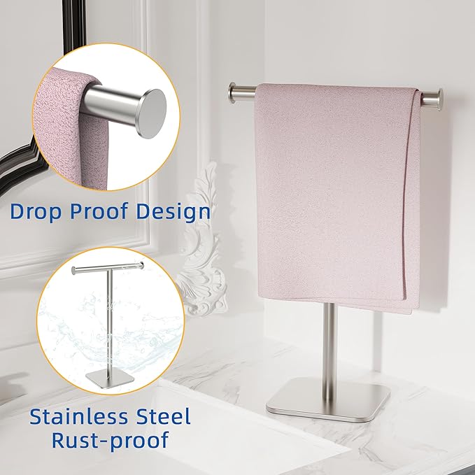 RUACQ Hand Towel Stand, Kitchen and Countertop Towel Holder 304 Stainless Steel - Image 4