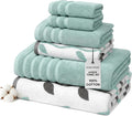 Modern Threads Organic Vines 6-Piece 100% Cotton Towel Set – Yarn Dyed Jacquard by ModernThreads