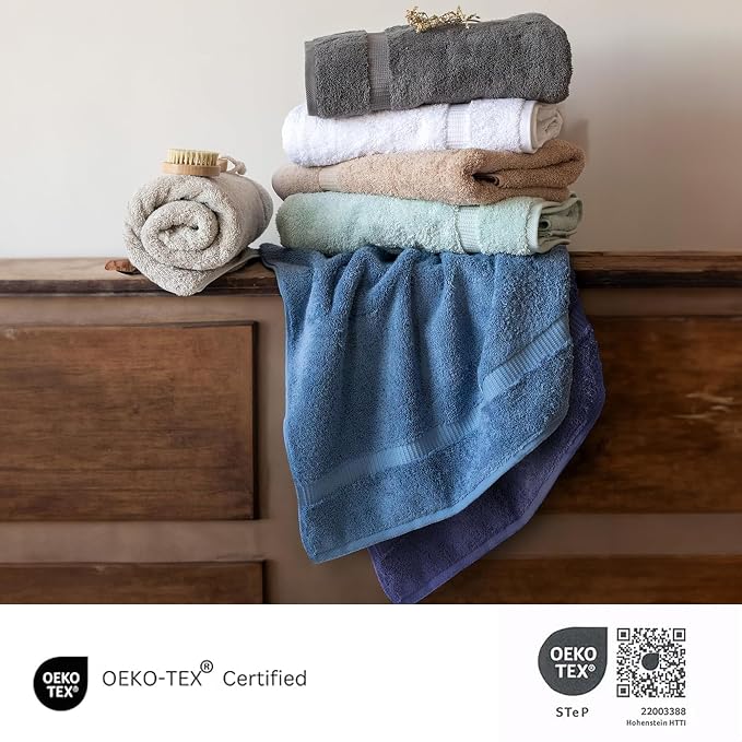 SALBAKOS 100% Turkish Cotton Hand Towel Set of 6 16x30 inch | Heirloom Quality - Image 6