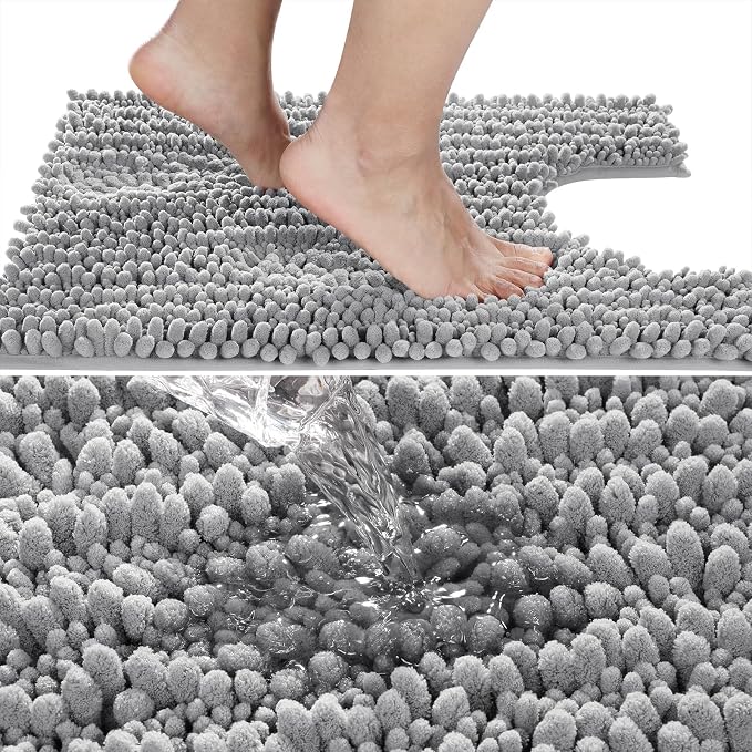 Yimobra Toilet Rug U Shaped Washable 24x24 Inch - Image 3