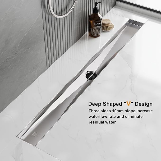 Neodrain 24 Inch Rectangular Linear Shower Drain - Image 3
