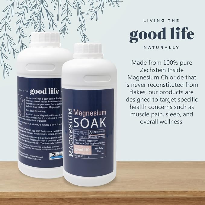 Magnesium Soak - 100% Pure Zechstein Transdermal Magnesium Oil Bath Soak - Image 3