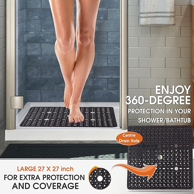 ENKOSI Square Shower Mat 27x27 inch - Image 3