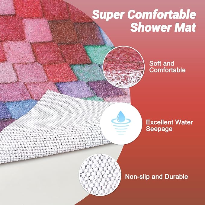 Shower Mat Non-Slip, Soft Comfort Bath Mat - Image 5