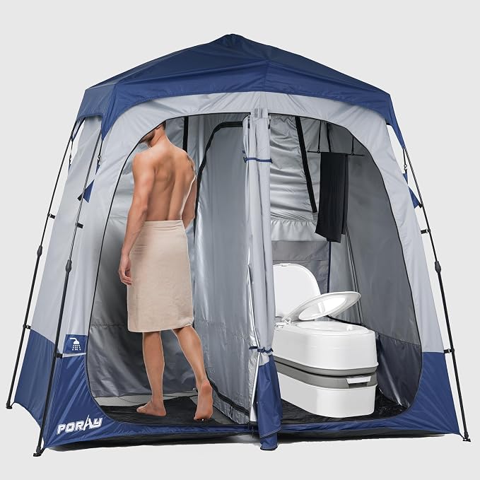 Camping Shower Tent Deluxe Changing Room Easy Set Up Privacy Shelter, Large by porayhut
