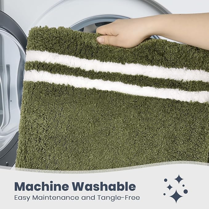 PURRUGS Bathroom Rug Non-Slip Machine Washable 20" x 24" U-Shaped, Super - Image 5