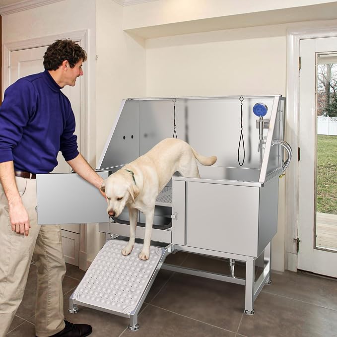 YITAHOME 50in Dog Bathing Station, Professional Stainless Steel 304 Dog Bathtub - Image 7