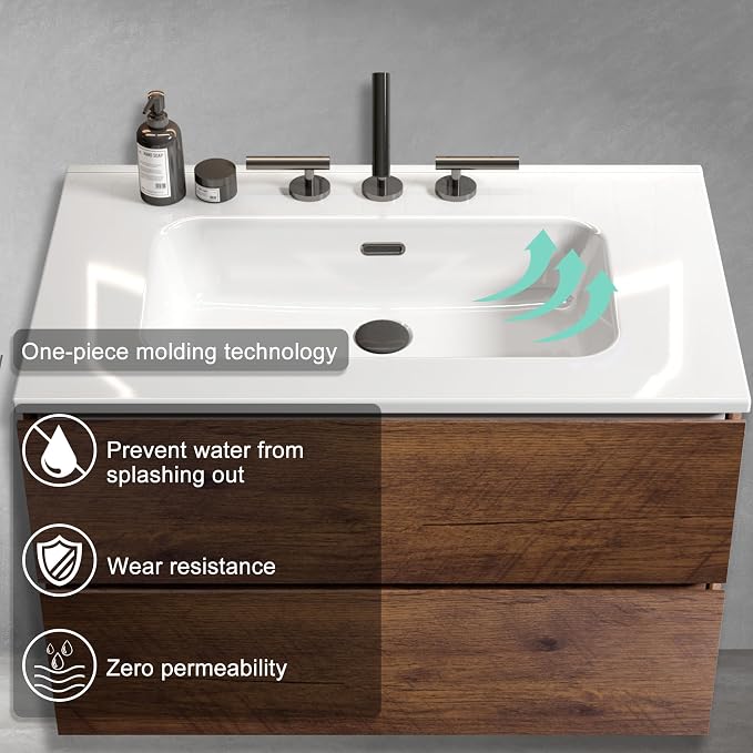 Wall Mounted Floating Bathroom Vanity - Image 2