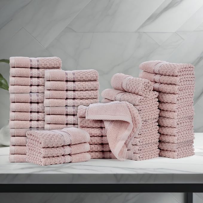 Ample Decor 100% Cotton Washcloths Set of 50 - Image 2
