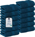 DAN RIVER 12-Pack Premium 100% Cotton Blue Opal Face Towels – Reusable Face by DanRiver