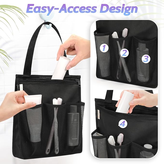 Portable Shower Caddy, Gym Travel Camp Dorm Room Essentials - Image 2