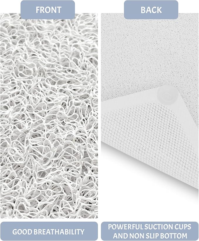 Mecko Non Slip Shower Mats, 17x30 Inch, Anti-Slip Bathtub Mats - Image 3